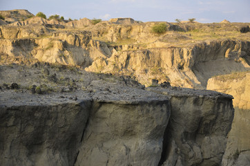 Arid terrains in the Tatacoa desert in Colombia