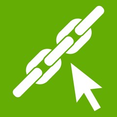 Chain link icon green