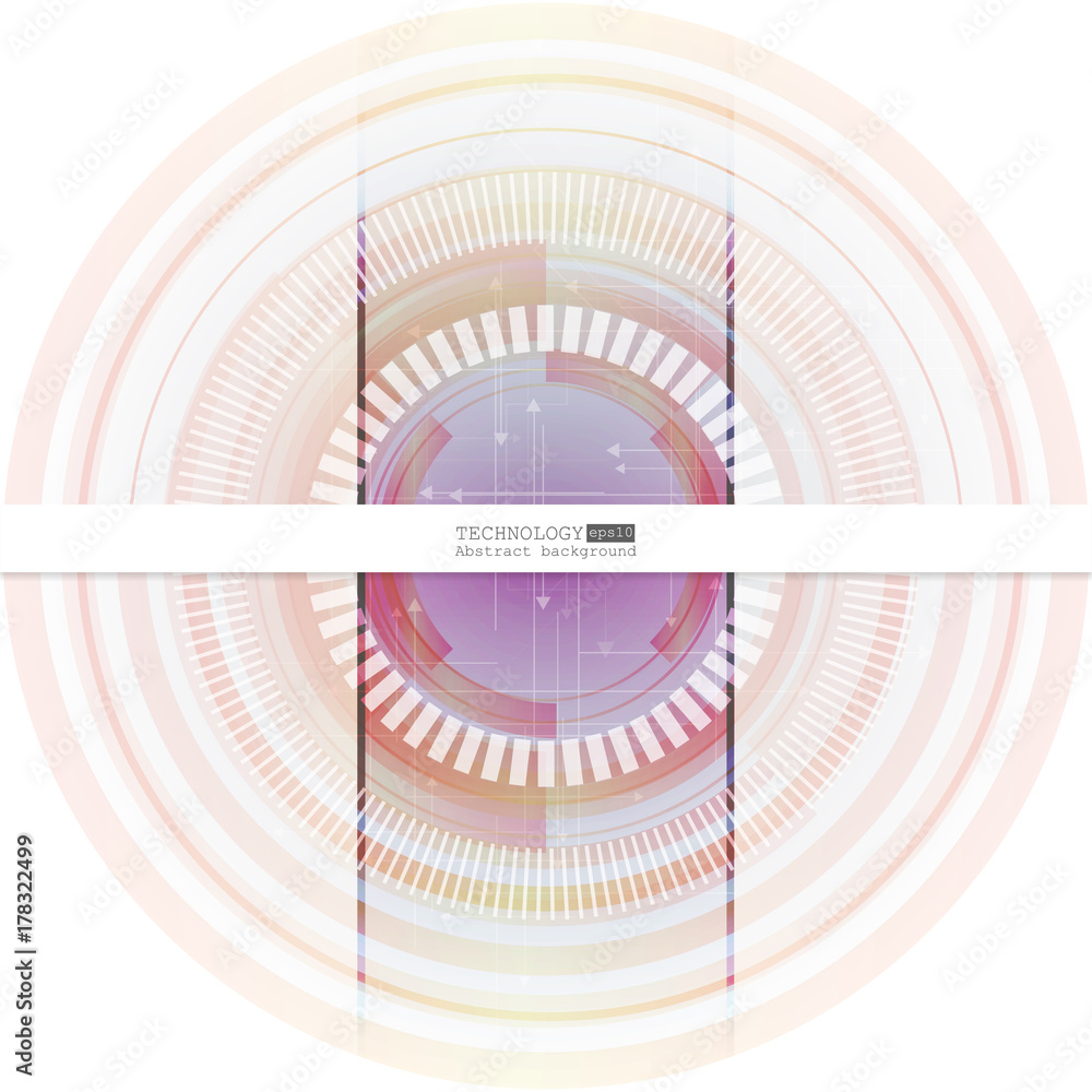 Aufkleber abstract technology background with various technological elements. vector illustration.