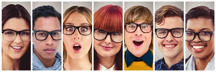 People collage portrait 7 wide