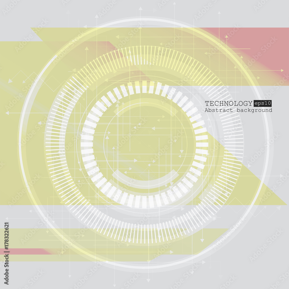 Aufkleber abstract technology background with various technological elements. vector illustration.