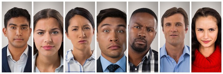 People collage portrait 7 wide © vectorfusionart