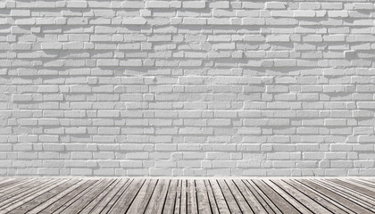 white brick wall background room
