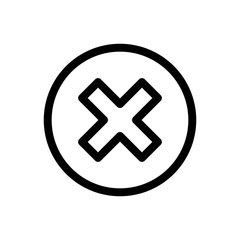 Obraz premium Delete Icon Vector Fat Design Editable Stroke. 512x512 Pixel Perfect.