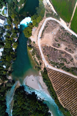 Top view of the Manavgat waterfall.
