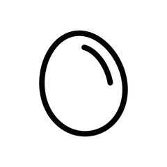 Egg Icon Vector Fat Design Editable Stroke. 512x512 Pixel Perfect.