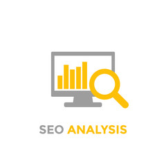 Analytics, seo analysis icon on white