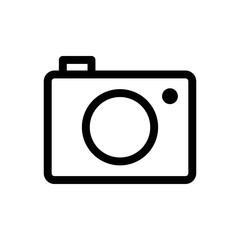 Camera Icon Vector Fat Design Editable Stroke. 512x512 Pixel Perfect.