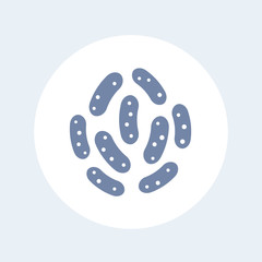 bacteria icon isolated on white