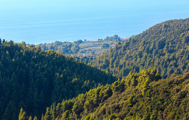 Athos Peninsula shore (Halkidiki, Greece).