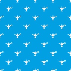 Middle east oil lamp pattern seamless blue