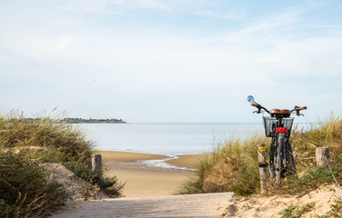 Naklejka premium Rower Rivedoux Beach Ile de Ré France
