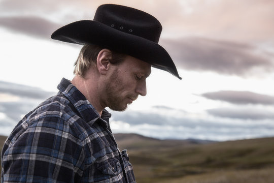 Cowboy, Man, Sunset, Hat, Country, Plaid,  Portrait, Rugged