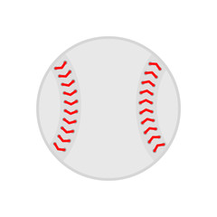 Baseball ball. Softball. Vector silhouette. Vector icon isolated on white background. Flat illustration.
