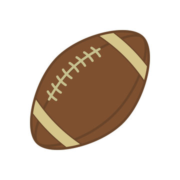recommend clip art: American football. Sport ball for american football. Vector icon isolated on white background. Vector silhouette. Flat illustration.