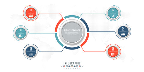 Vector timeline infographics for chart, diagram, web design, presentation, workflow layout