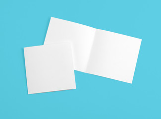  blank white folding paper flyer