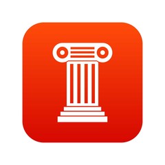 Roman column icon digital red