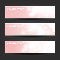 Set of Horizontal Colorful Abstract Banners For Holidays and Advertisements, Christmas, New Year Designs