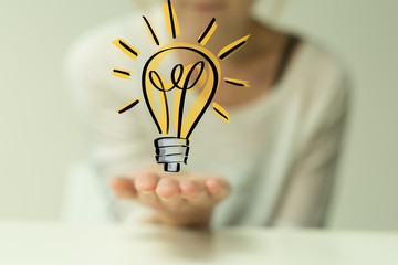 frau mit idee