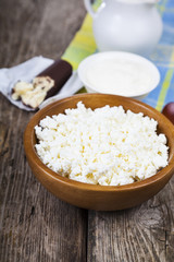 Cottage cheese, sour cream and milk