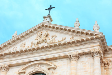 Obraz premium Locorotondo church fasade, Italy