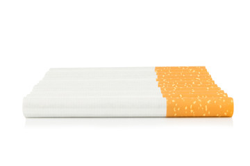 pile of cigarettes isolated on white background