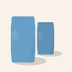 Blue barrels isolated