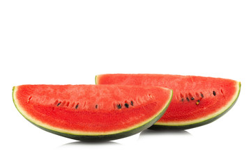 slice of ripe watermelon Isolated on white background