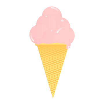 Ice cream cone isolated