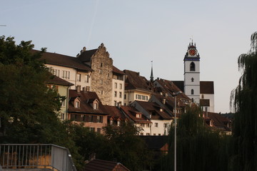 Obraz premium The old town of Aarau in central Switzerland