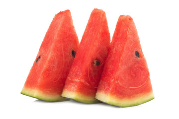 pieces watermelon on a white background