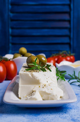 Cheese feta with olives