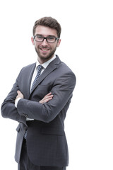 portrait of a confident stylish businessman