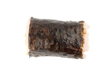 Japanese Cuisine Sushi. single. one. on white background.