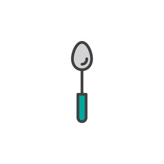 Spoon filled outline icon