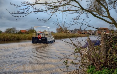 Dutch landscape with water canals