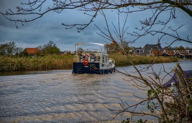 Fototapeta premium Dutch landscape with water canals