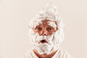 Man in the form of a cake. Christmas holidays. Merry Christmas. Emotions.