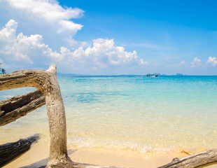 Calm Sea Ocean And Blue Sky Background