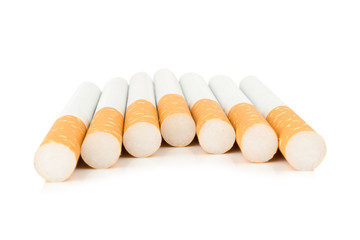 Cigarettes isolated on white background