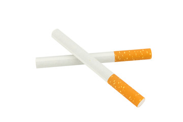 Cigarettes isolated on white background