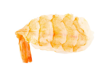 Japanese Cuisine Sushi. single. one. on white background.