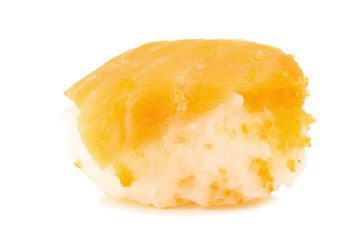 Japanese Cuisine Sushi. single. one. on white background.