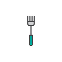 Table fork filled outline icon