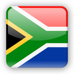 South Africa Flag Vector Square Icon