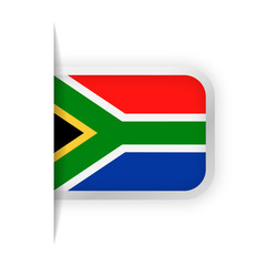 South Africa Flag Vector Bookmark Icon