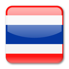 Thailand Flag Vector Square Icon