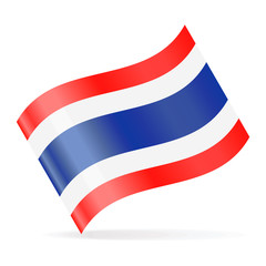 Thailand Flag Vector Waving Icon