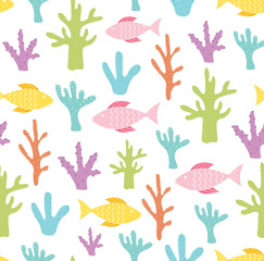 Coral and fish pattern